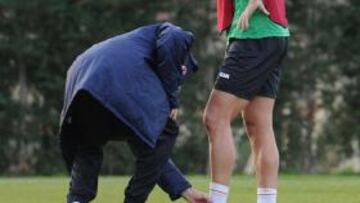 <b>AUSENTE. </b>G onzalo Colsa no pudo entrenarse ayer por una tendinitis.