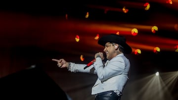 El cantante Christian Nodal durante un concierto en el WiZink Center, a 5 de julio de 2024, en Madrid (España). Christian Jesús González Nodal, más conocido como Christian Nodal, es un músico, cantante y compositor mexicano, conocido principalmente por popularizar el "mariacheño", un género de fusión entre la música mariachi y norteña.
05 JULIO 2024;CONCIERTO;CHRISTIAN NODAL;MÚSICA;WIZINK;CANTANTE;COMPOSITOR;MARIACHI;
Ricardo Rubio / Europa Press
05/07/2024