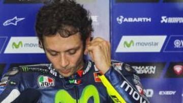 Problemas hoy en Sepang para Rossi.