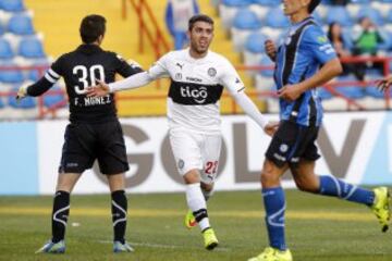 Ariel Núñez celebrando el 1-0 sobre Huachipato en Talcahuano.