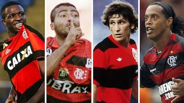 Vinicius, Romario, Zico y Ronaldinho.