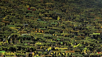 El muro amarillo de Dortmund.