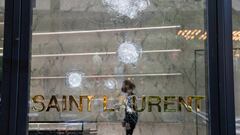 Looted Yves Saint Laurent Gold Coast shop is seen in Chicago, Illinois, U.S. August 10, 2020. 