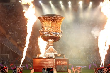 Presentación de la Supercopa de España en el King Fahd International Stadium.