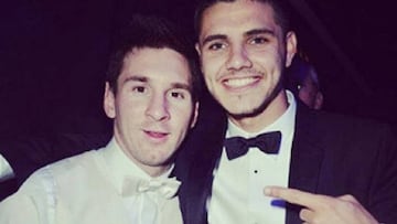 MEssi con Icardi. 