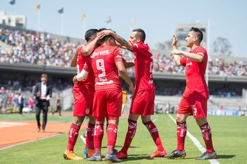 Diablos es de los más enrrachados del momento con cuatro triunfos en sus últimos cuatro compromisos. Ahora, los ‘Diablos’ se impusieron a unos Pumas que siguen cayendo en este torneo en el que los mexiquenses mostraron más merecimientos para llevarse los tres puntos. Con este resultado, se mantuvieron en el tercer puesto de la tabla general mientras que los Universitarios mantuvieron el noveno. 