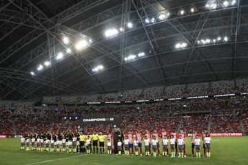 Formaciones iniciales de ambos conjuntos. 