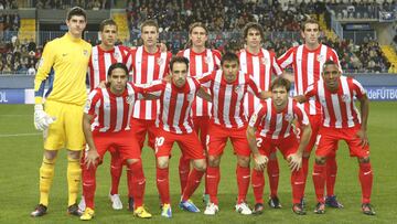 El once del Atl&eacute;tico en el debut de Simeone.