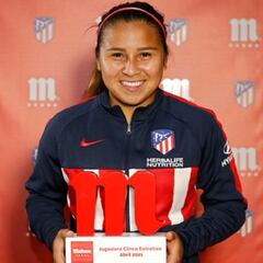 Leicy Santos, mejor jugadora del mes de abril en Atlético de Madrid