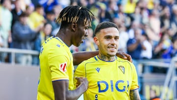 Roger Martí celebra un gol.