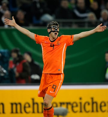 El delantero holandés Huntelaar en un partido amistoso de su selección ante Alemania (noviembre 2011).