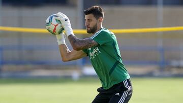 Ratón, en el entrenamiento de esta mañana en la Ciudad Deportiva.