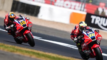 Luca Marini y Joan Mir con la Honda de MotoGP.