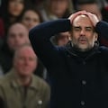 Pep Guardiola durante el encuentro.