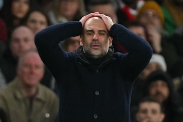 Pep Guardiola durante el encuentro.