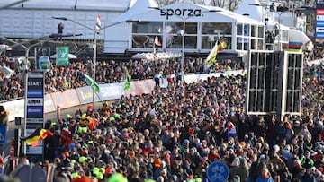 Imagen del circuito de Hoogerheide durante la disputa de la carrera masculina de los Mundiales de Ciclocross.