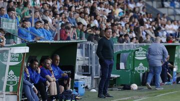 Cristóbal Parralo, en un partido del Racing  de Ferrol en A Malata.