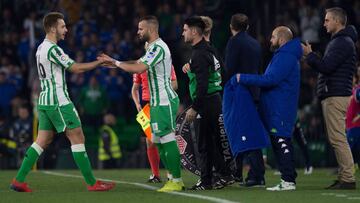 Loren Morón y Jesé Rodríguez, durante un partido del Betis.