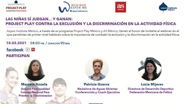 Aspen Institute M&eacute;xico presentar&aacute; Webinar para evitar la discriminaci&oacute;n en el deporte