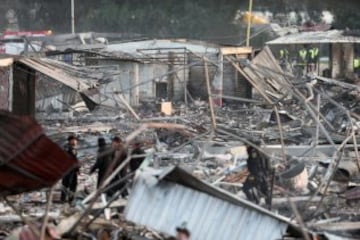 La zona, completamente destruida tras el suceso