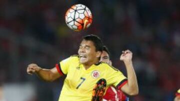Carlos Bacca jug&oacute; 20&#039; en el empate 1-1 de Colombia ante Chile en santiago. 