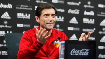 Marcelino, en la rueda de prensa previa al partido contra el Getafe de Copa.