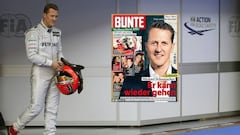Michael Schumacher y la portada de &#039;Bunte&#039; por la que se inici&oacute; la discordia.
