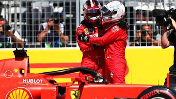 Sebastian Vettel y Charles Leclerc (Ferrari SF90, Canad&aacute;. F1 2019). 