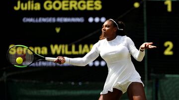 FILE PHOTO: Tennis - Wimbledon - All England Lawn Tennis and Croquet Club, London, Britain - July 12, 2018  Serena Williams of the U.S. in action during her semi final match against Germany&#039;s Julia Goerges   REUTERS/Andrew Boyers/File Photo