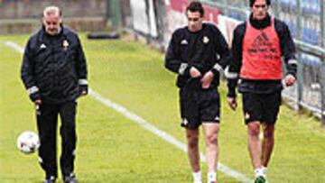 <B>ALTERNATIVAS</B>. Del Bosque llamó a Borja y César en la sesión de ayer.