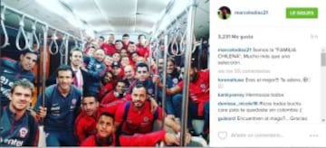 "Somos la familia chilena. Mucho más que una selección", escribió Marcelo Díaz en su cuenta de Instagram.