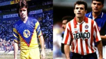 Javier el 'Vasco' Aguirre jugó para América en dos etapas, de 1979 a 1980 y de 1981 a 1984, en la que acumuló 32 goles. Mientras que su paso por Chivas fue de 1987 a 1993 con 17 anotaciones.