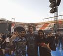 Campazzo y Nocioni, con Pachón en el concierto de AC/DC