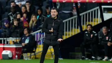 Xavi da instrucciones en el partido del pasado domingo contra el Girona.