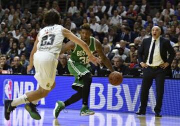 Sergio Llull y Marcus Smart.