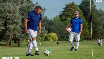 El ex futbolista que representa a Chile en el curioso deporte del Footgolf