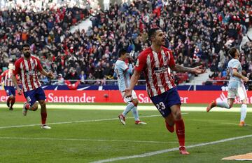 Vitolo celebra el 2-0.