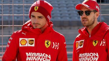 Charles Leclerc y Sebastian Vettel.