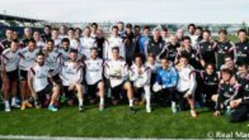 La Bota de Oro, en el entrenamiento del Madrid