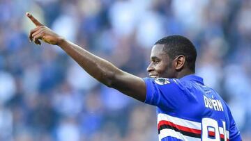 Duv&aacute;n Zapata marca golazo con la Sampdoria en la victoria 2-1 ante Udinese 