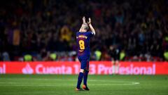 El centrocampista del Barcelona, Andr&eacute;s Iniesta, durante un partido.