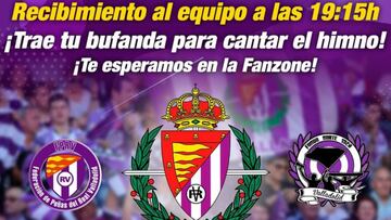 La FPRV convoca a sus huestes para recibir al Pucela en Zorrilla
