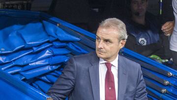 Luis Celada, médico del Atlético, en un partido liguero.