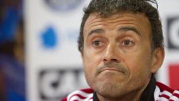 Luis Enrique, en rueda de prensa.