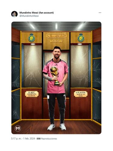 Los memes se ceban con Messi tras la goleada del Al-Nassr