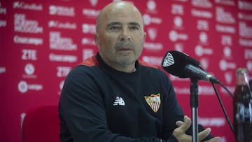 Jorge Sampaoli, en conferencia de Prensa.