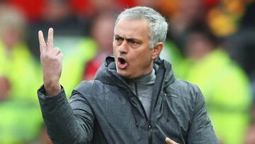 Jose Mourinho, durante el partido ante el West Bromwich Albion 