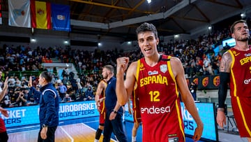Carlos Alocén, base de la Selección, tras ganar en Ourense a Eslovaquia.