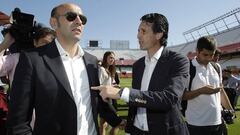 Monchi y Unai Emery, director deportivo y entrenador del Sevilla.