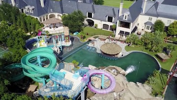 El parque acuático privado de la mansión de la aventura, en Dallas (Texas, Estados Unidos).
